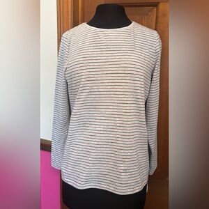 Talbots Petite Metallic Striped Women's Top Lp-New